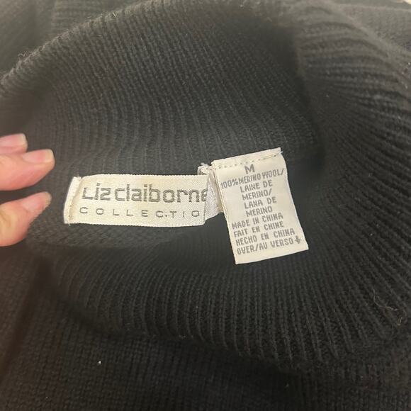 Vintage Liz Claiborne Collection Sweater 100% Merino Wool SZM 80s 90s - Picture 6 of 9